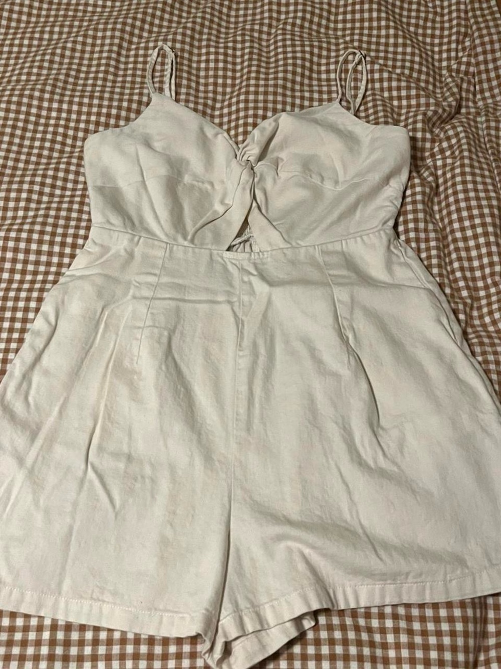 Old Navy Cream Twist-Front Romper